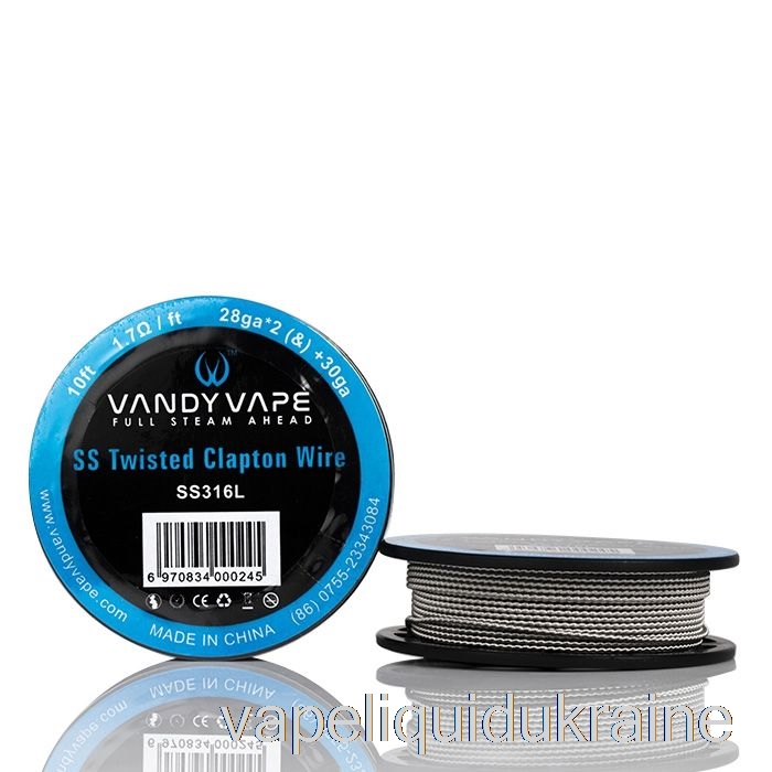 Vape Liquid Ukraine Vandy Vape Specialty Wire Spools SS Twisted Clapton - 28GA*2(&)+30GA - 10ft - 1.7ohm